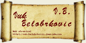 Vuk Belobrković vizit kartica